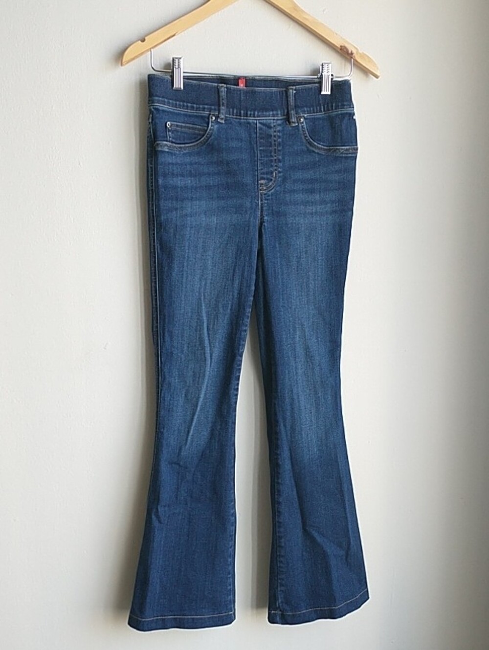 SPANX Dark Blue Flare & Wide Leg Jeans